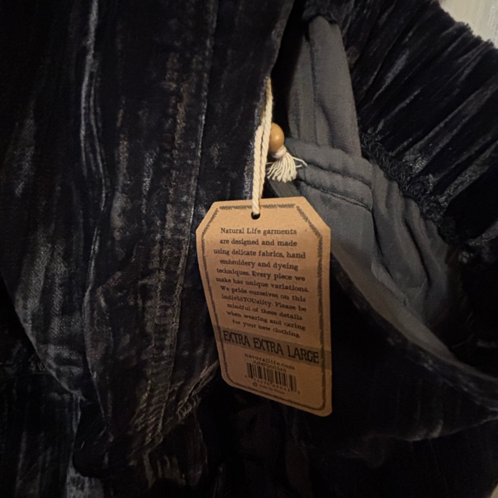NATURAL LIFE Velvet Jumpsuit in Gray - Picture 3 of 5